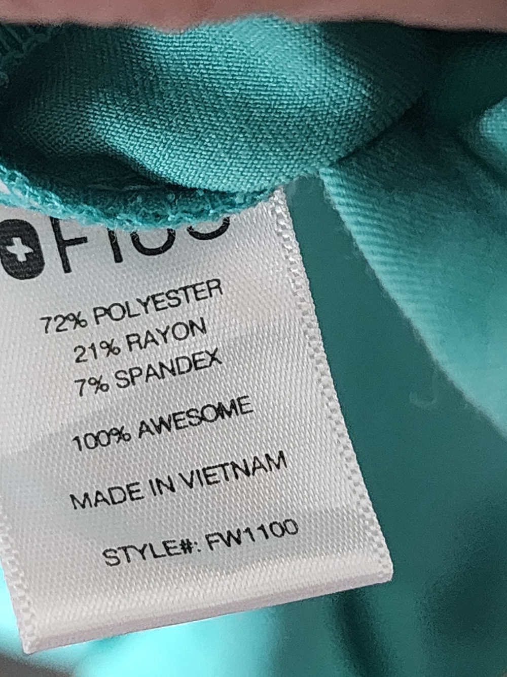 FIGS Women's Teal V-Neck Scrub Top & Jogger Set - Picture 10 of 10